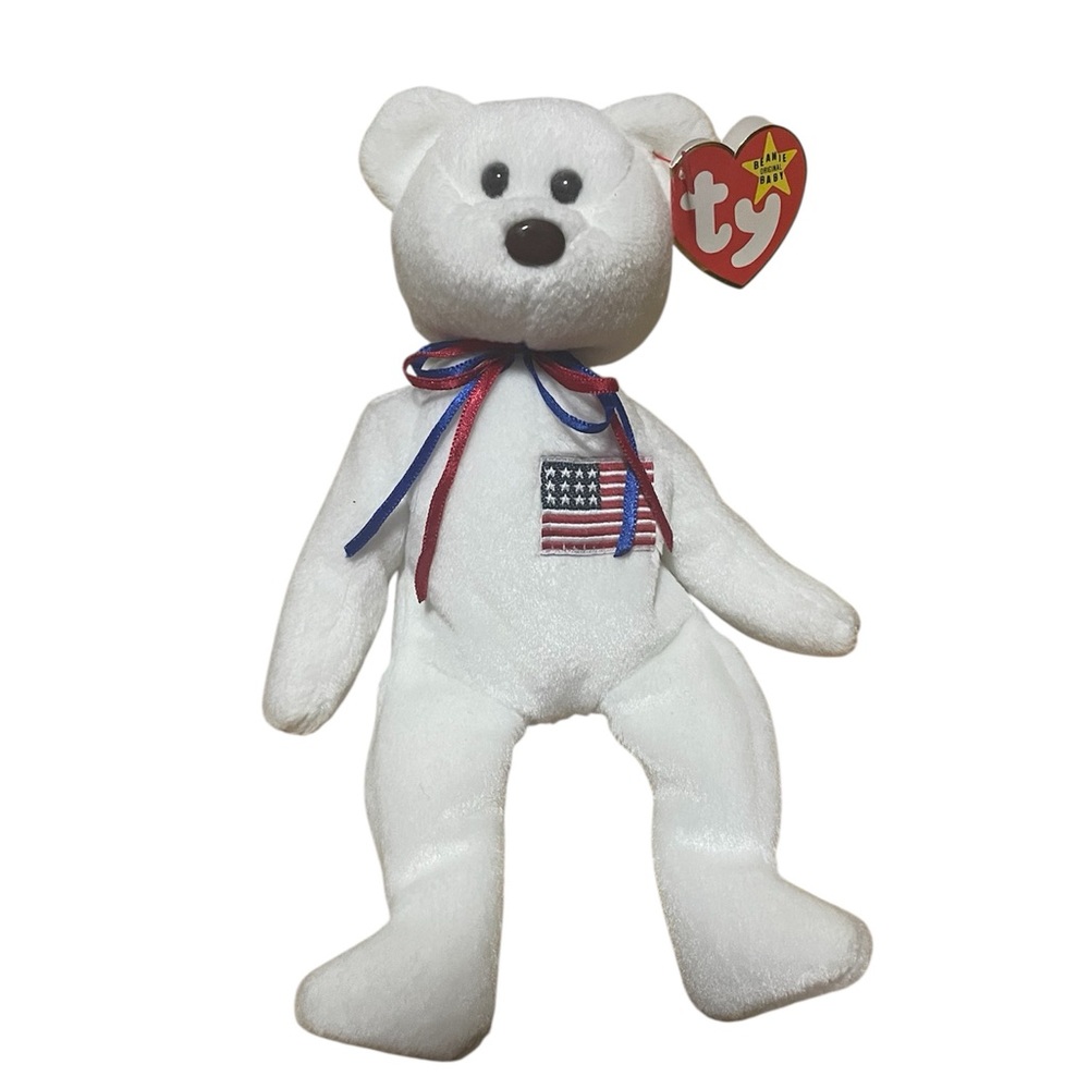Ty Libearty Teddy Bear with American Flag